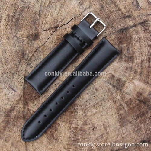 Black leather watch straps manufacturer from CONKLY